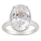 Sterling Silver Oval Cut CZ Cocktail Ring