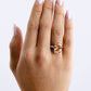Sterling Silver Elongated Cushion Champagne CZ Cocktail Ring
