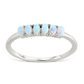 Sterling Silver Blue Opal Cluster Ring