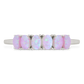 Sterling Silver Pink Opal Cluster Ring