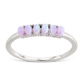 Sterling Silver Pink Opal Cluster Ring