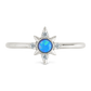Sterling Silver Blue Opal Sparkle Ring