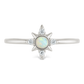Sterling Silver White Opal Sparkle Ring