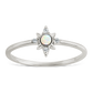 Sterling Silver White Opal Sparkle Ring