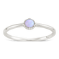 Sterling Silver Blue Opal Solitaire Ring