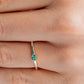 Sterling Silver Green Opal Solitaire Ring