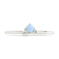 Sterling Silver Blue Opal Trio Ring