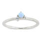 Sterling Silver Blue Opal Trio Ring