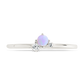 Sterling Silver Pink Opal Trio Ring