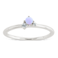 Sterling Silver Pink Opal Trio Ring