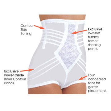 High Waist Panty Girdle with Detachable Garters, Firm Shaping