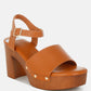 Sawor Recycled Leather High Block Sandals
