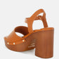 Sawor Recycled Leather High Block Sandals