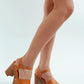 Sawor Recycled Leather High Block Sandals