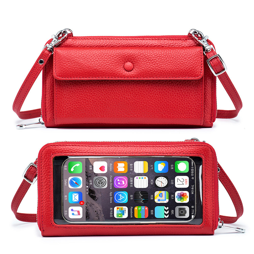 Ryann Genuine Leather Phone Wallet Crossbody