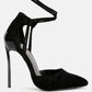 Rule Breaker Lace Up Stiletto Heel Suede Sandals