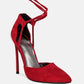 Rule Breaker Lace Up Stiletto Heel Suede Sandals