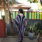 Raspberry Stripe Caftan Kaftan Dress