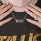 Rebel Script Necklace Silver