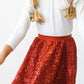 Red Sequin Twirl Skort