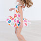 Retro Floral S/S Twirl Leotard