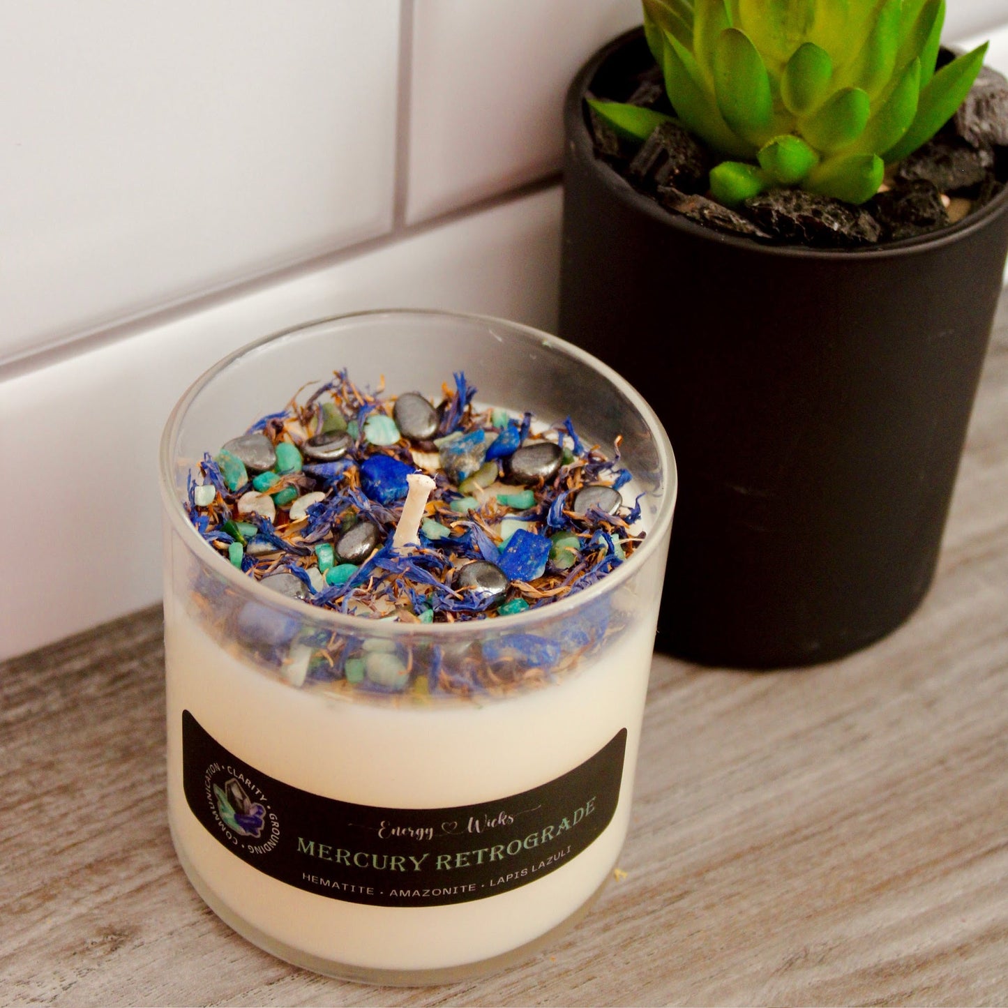 Retrograde Protection Crystal Candle