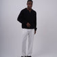 Ribbed Knit Half-Zip Sweater