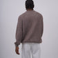 Ribbed Knit Half-Zip Sweater