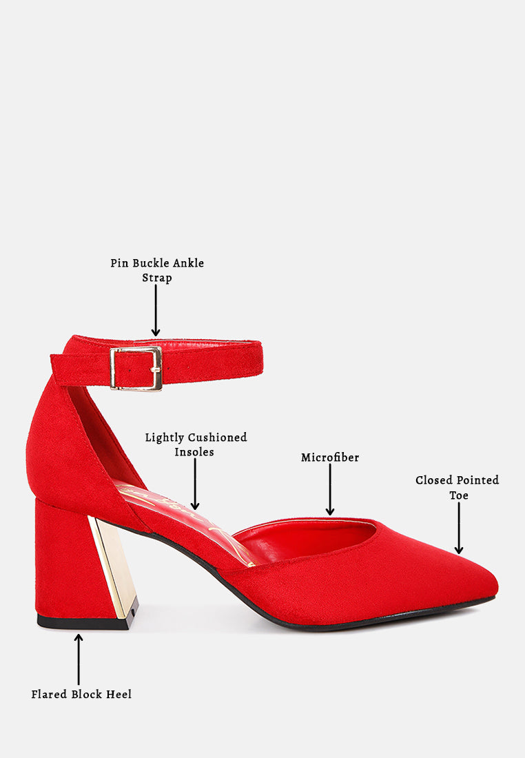 Rory Metallic Sling Detail Block Heel Sandals