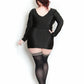Danielle: Back in Black Thigh Highs