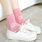 Pretty Pink & White Floral Socks