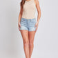 Women's Heavy Stitch Embroidered Frayed Shorts