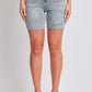 Women's Luxe High Rise Long Short Denim-Distressed