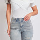 Women's Luxe High Rise Long Short Denim-Distressed