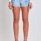 Women's Denim Cargo Shorts with D-Ring Detail