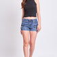 Women's Denim Cargo Shorts with D-Ring Detail