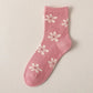 Pretty Pink & White Floral Socks