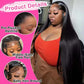 38Inch Straight Lace Front Wigs Human Hair 13x6 HD Lace Frontal Wig 4x4 Bone Straight Glueless Wig Pre Plucked