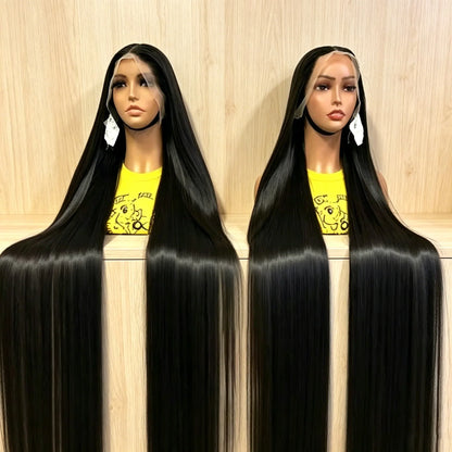 38Inch Straight Lace Front Wigs Human Hair 13x6 HD Lace Frontal Wig 4x4 Bone Straight Glueless Wig Pre Plucked