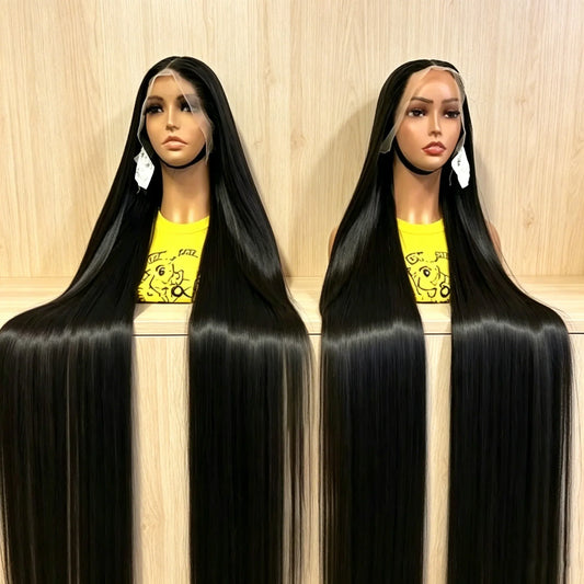 38Inch Straight Lace Front Wigs Human Hair 13x6 HD Lace Frontal Wig 4x4 Bone Straight Glueless Wig Pre Plucked