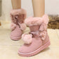 Furry Pink Winter Boots