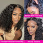 13x4 Lace Closure Wig 100% Human Hair Wig Deep Curly Wig Jerry Curly Short Bob Wig With Baby Hair Deep Wave Double Draw Wig