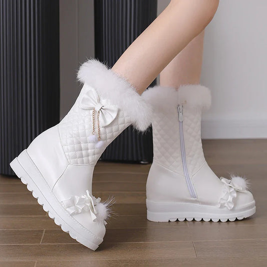 Cute Furry Winter Snow Boots