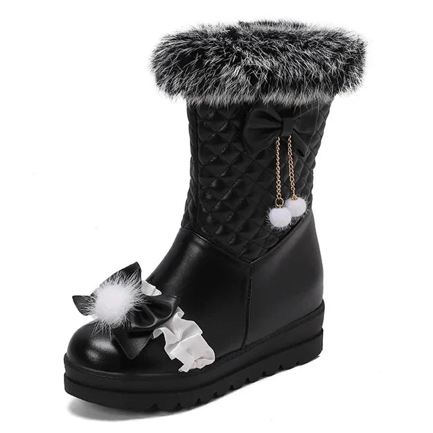 Cute Furry Winter Snow Boots
