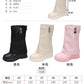 Pink Wedge Boots