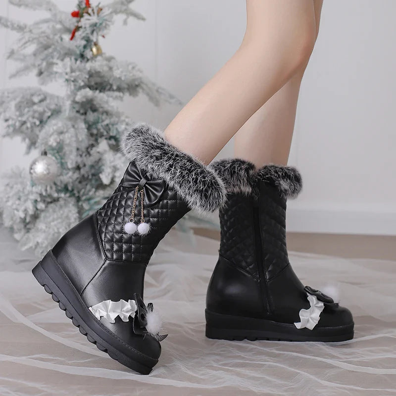 Cute Furry Winter Snow Boots