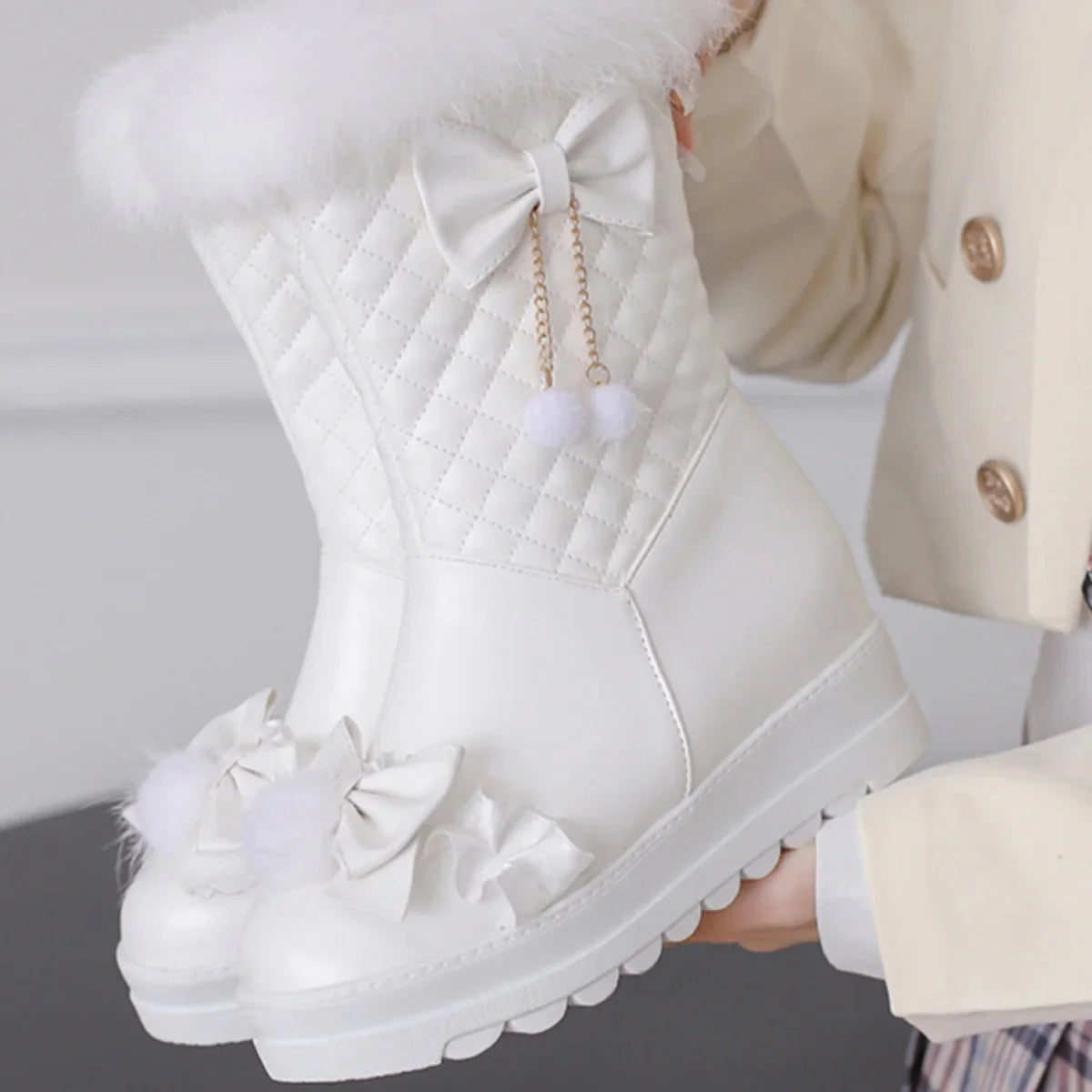 Cute Furry Winter Snow Boots