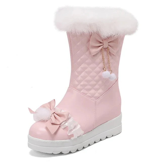 Cute Furry Winter Snow Boots
