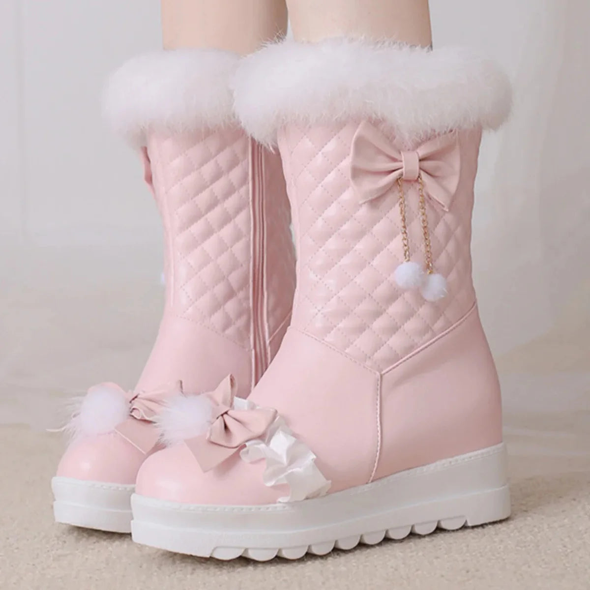 Cute Furry Winter Snow Boots