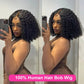13x4 Lace Closure Wig 100% Human Hair Wig Deep Curly Wig Jerry Curly Short Bob Wig With Baby Hair Deep Wave Double Draw Wig